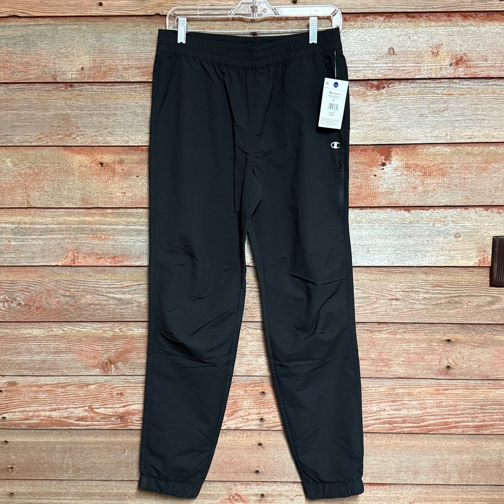 Champion Boys Tech Zip Joggers Black XL NWT